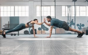 man-woman-pushup