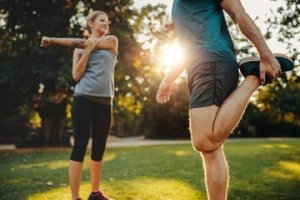 stretching-outside