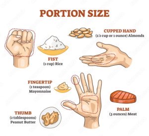 visual food portion sizes