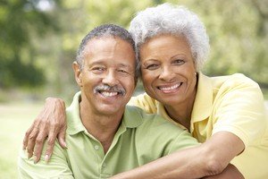 man and woman hugging