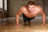 man doing a push up body weight exercise