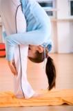 women stretching